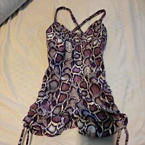 Purple Snakeskin Bodysuit